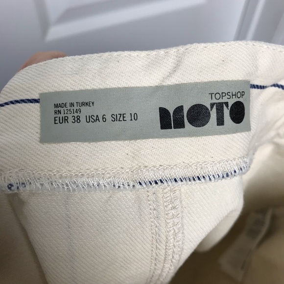 Topshop | Cream and Blue Stripe Denim Skirt - Picture 5 of 7